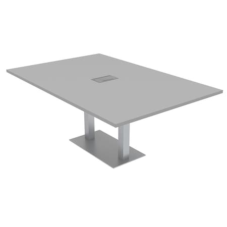 Skutchi Designs 47.25 in W, 84 in L, 29 in H, Engineered Wood Top, Grey H-REC-4884-DOU-01-EL
